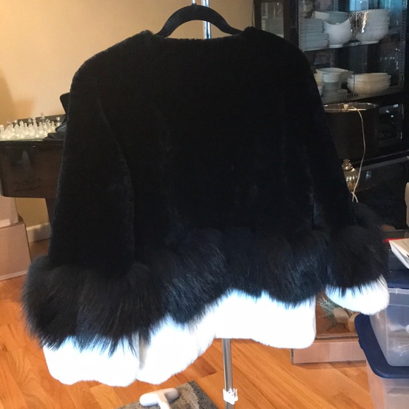 HALSTON HERITAGE Real Fur Lamb Fox Rabbit - Picture 7 of 8